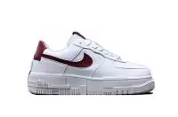 sneakers nike air force 1 pixel white wine red